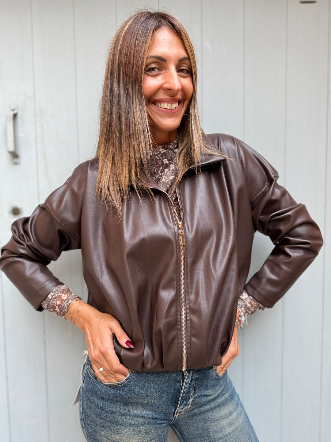 Il bomber di ecopelle