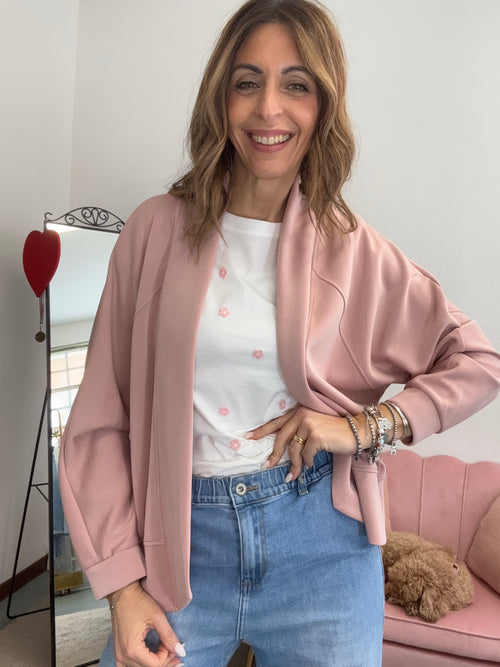 Cardigan giacca senza bottoni
