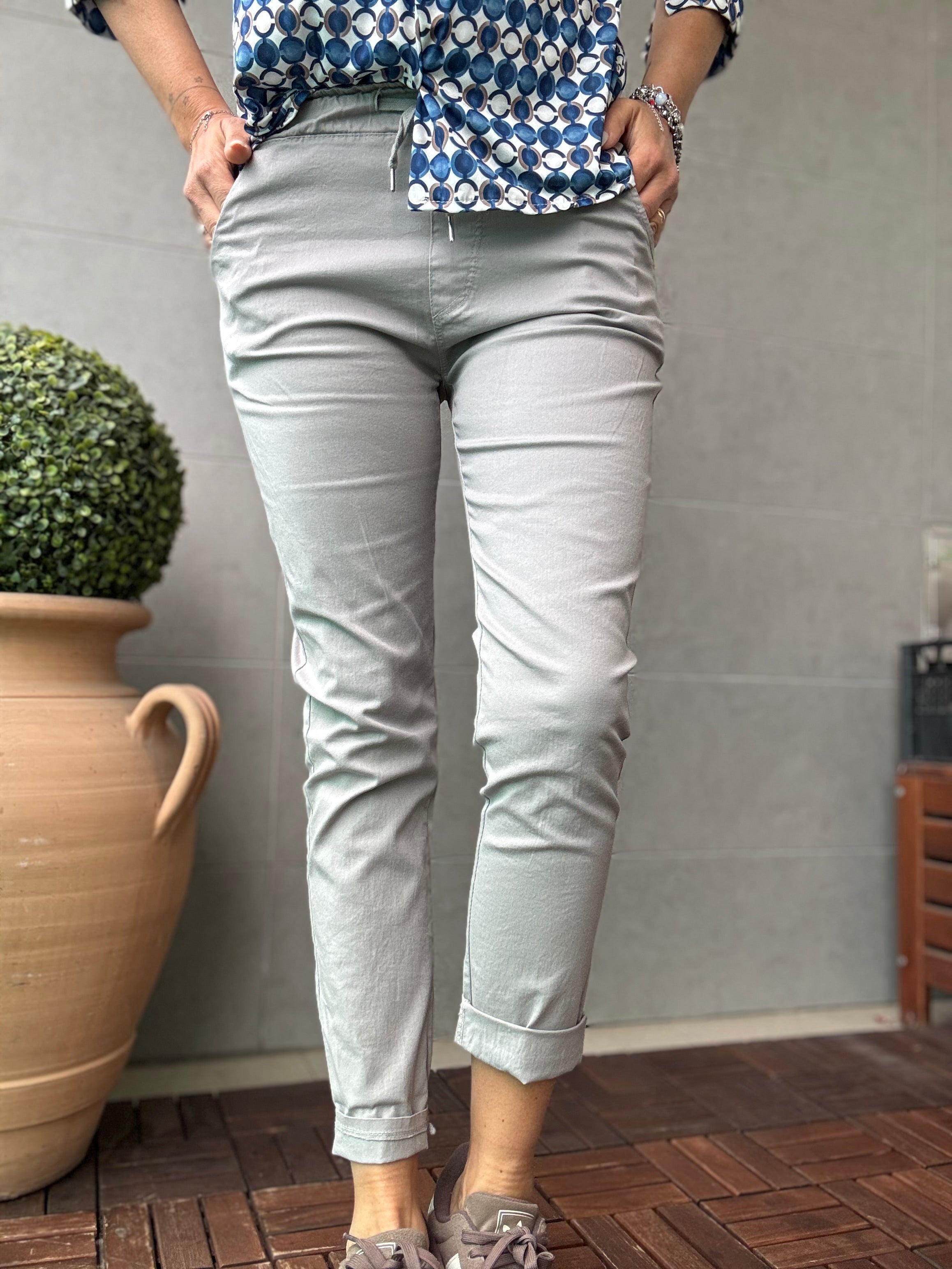 Pantalone di cotone caramella