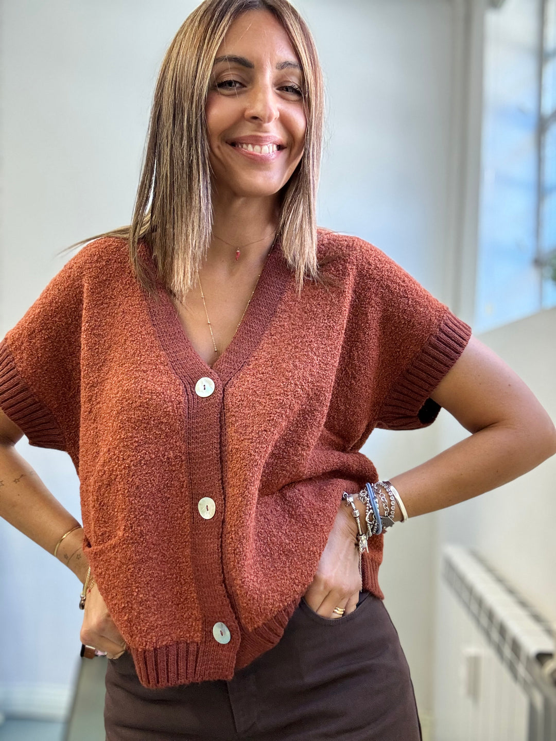 Il cardigan boucle