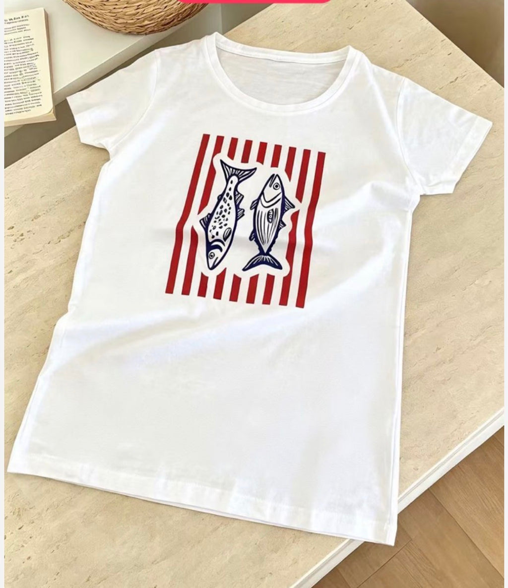 T-shirt sardine e moine