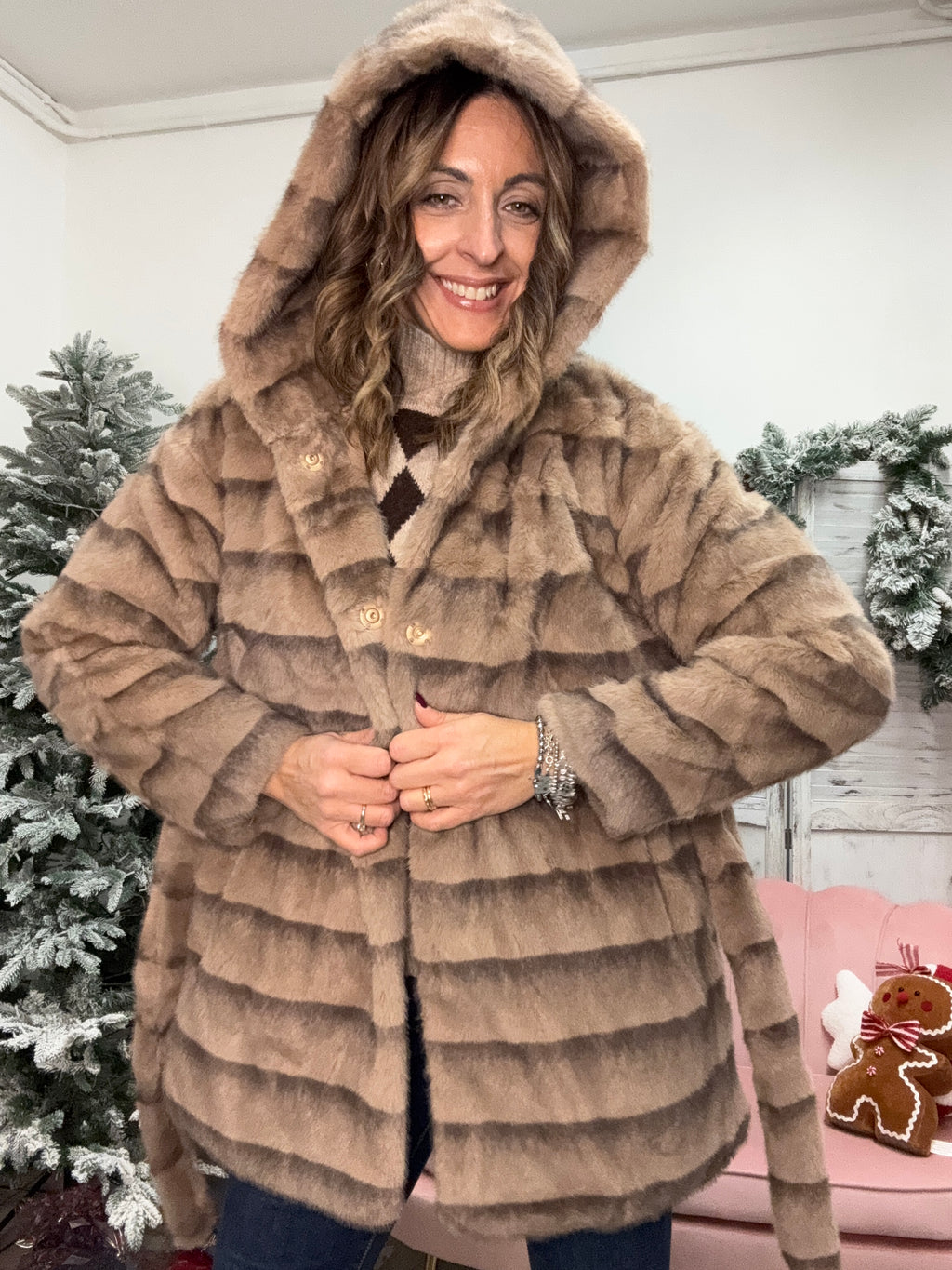 L’ecopelliccia tortora