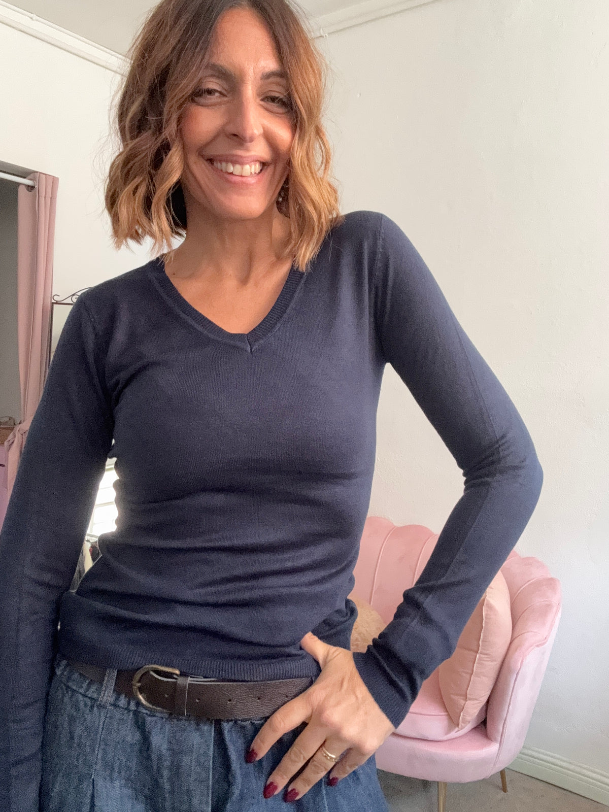 Il pull con la V