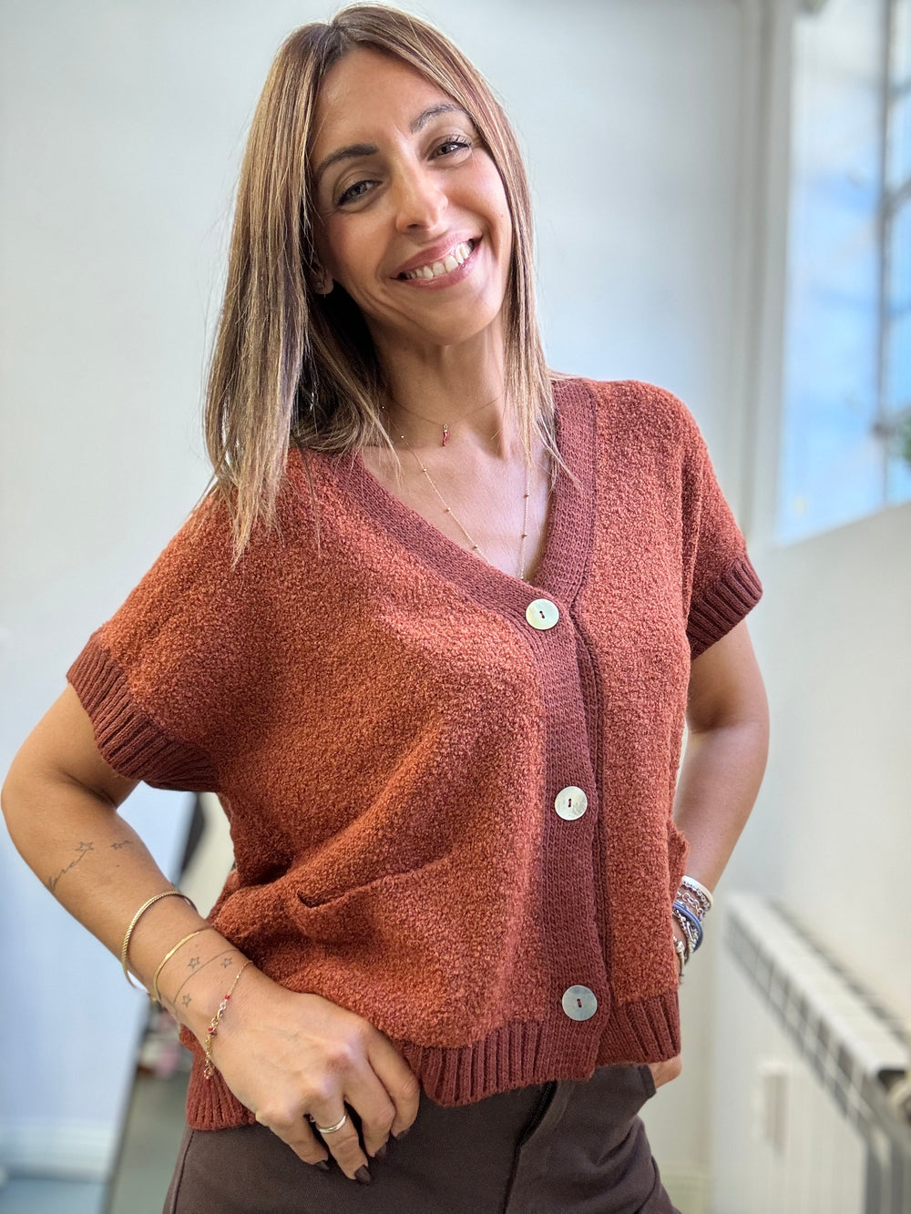Il cardigan boucle