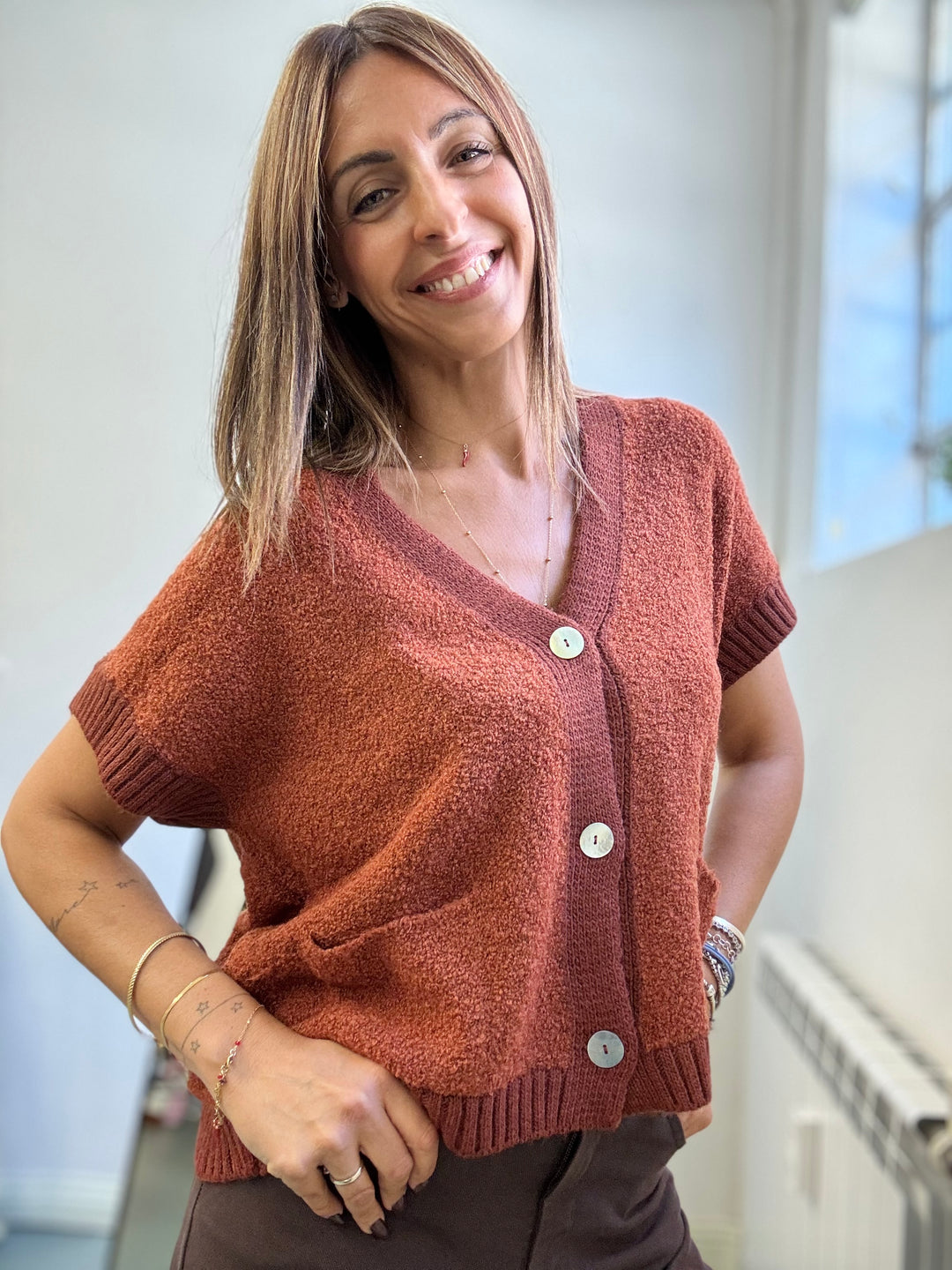 Il cardigan boucle