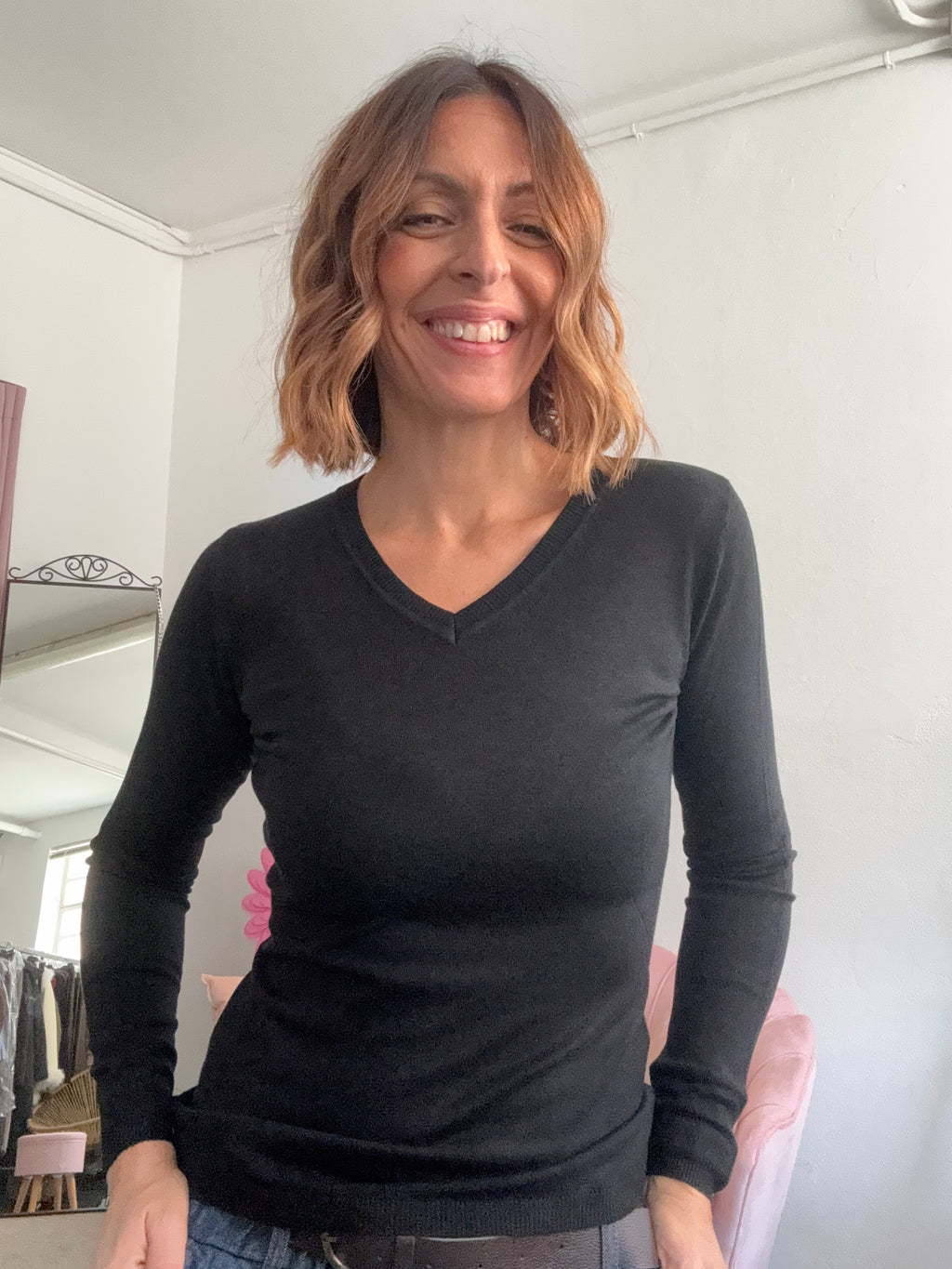 Il pull con la V