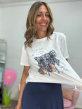 T-shirt decollte glitter
