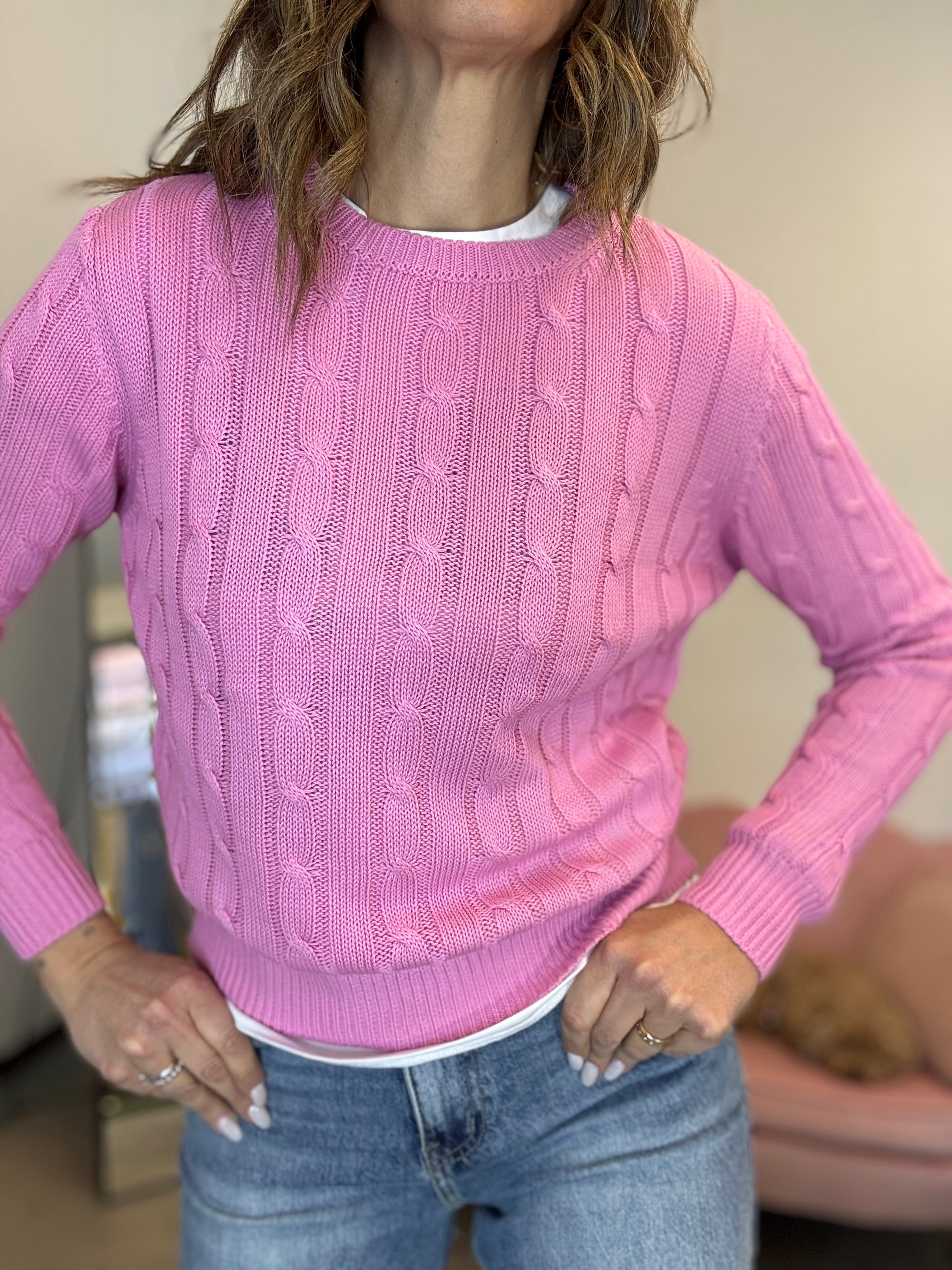 Pull in cotone con le trecce