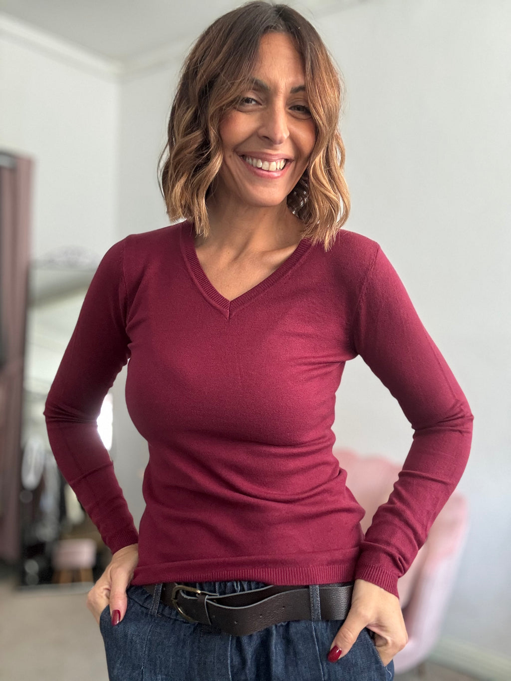 Il pull con la V