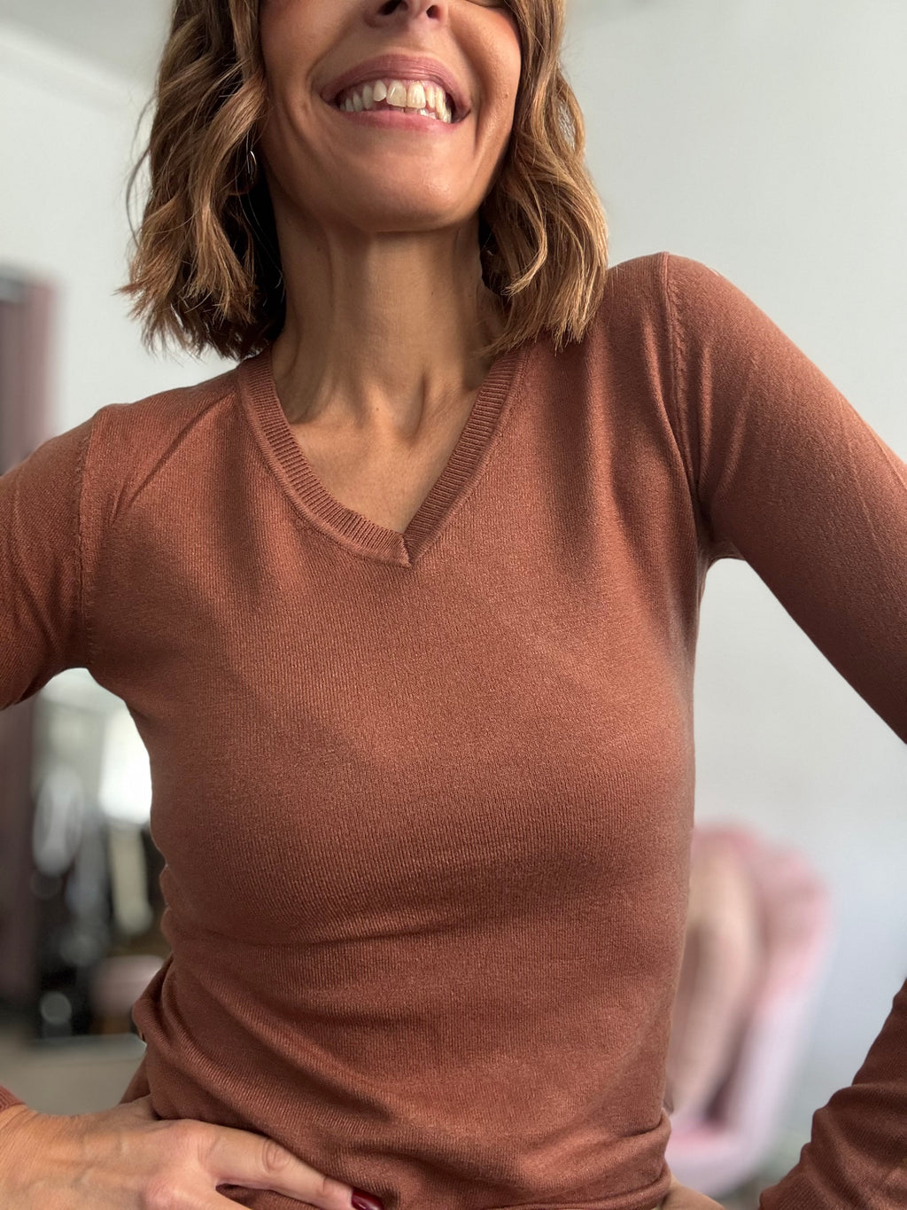 Il pull con la V