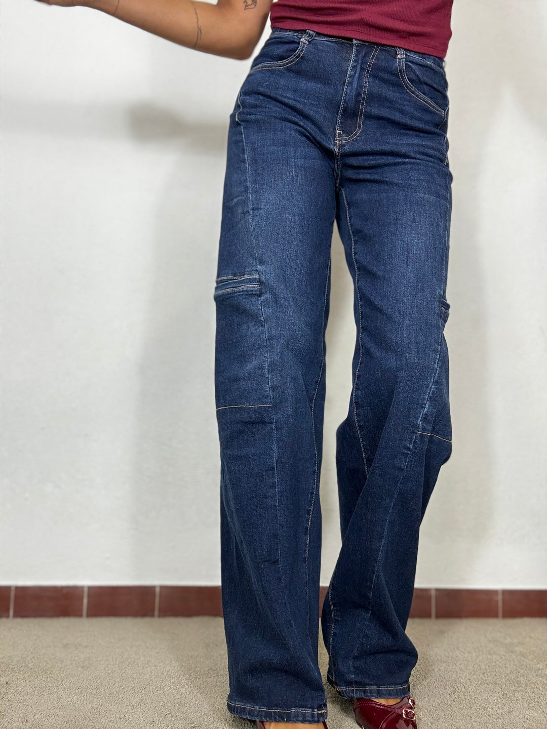 Jeans cargo woman