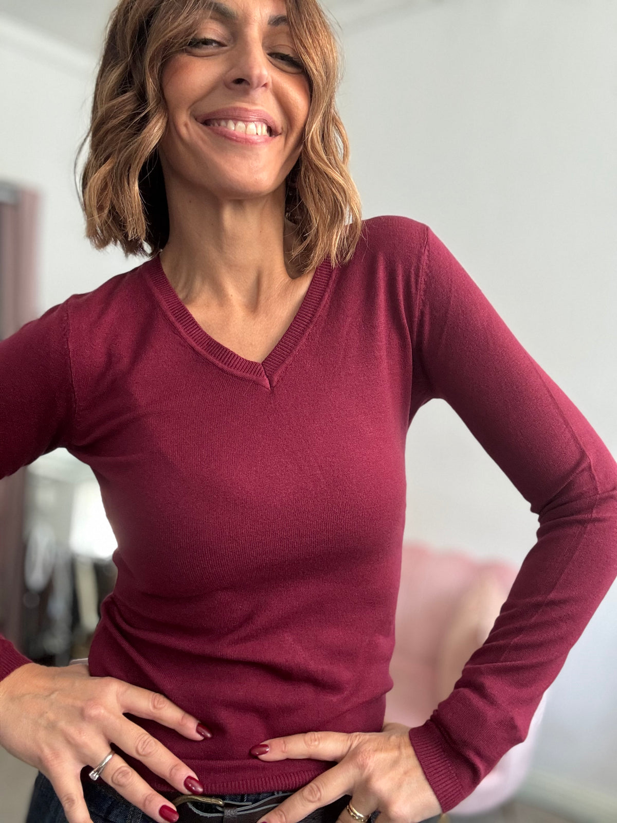 Il pull con la V