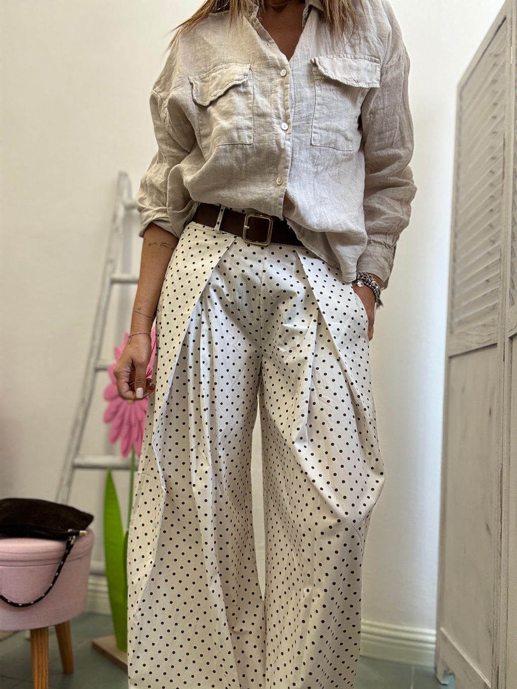 Il pantalone pence e pois