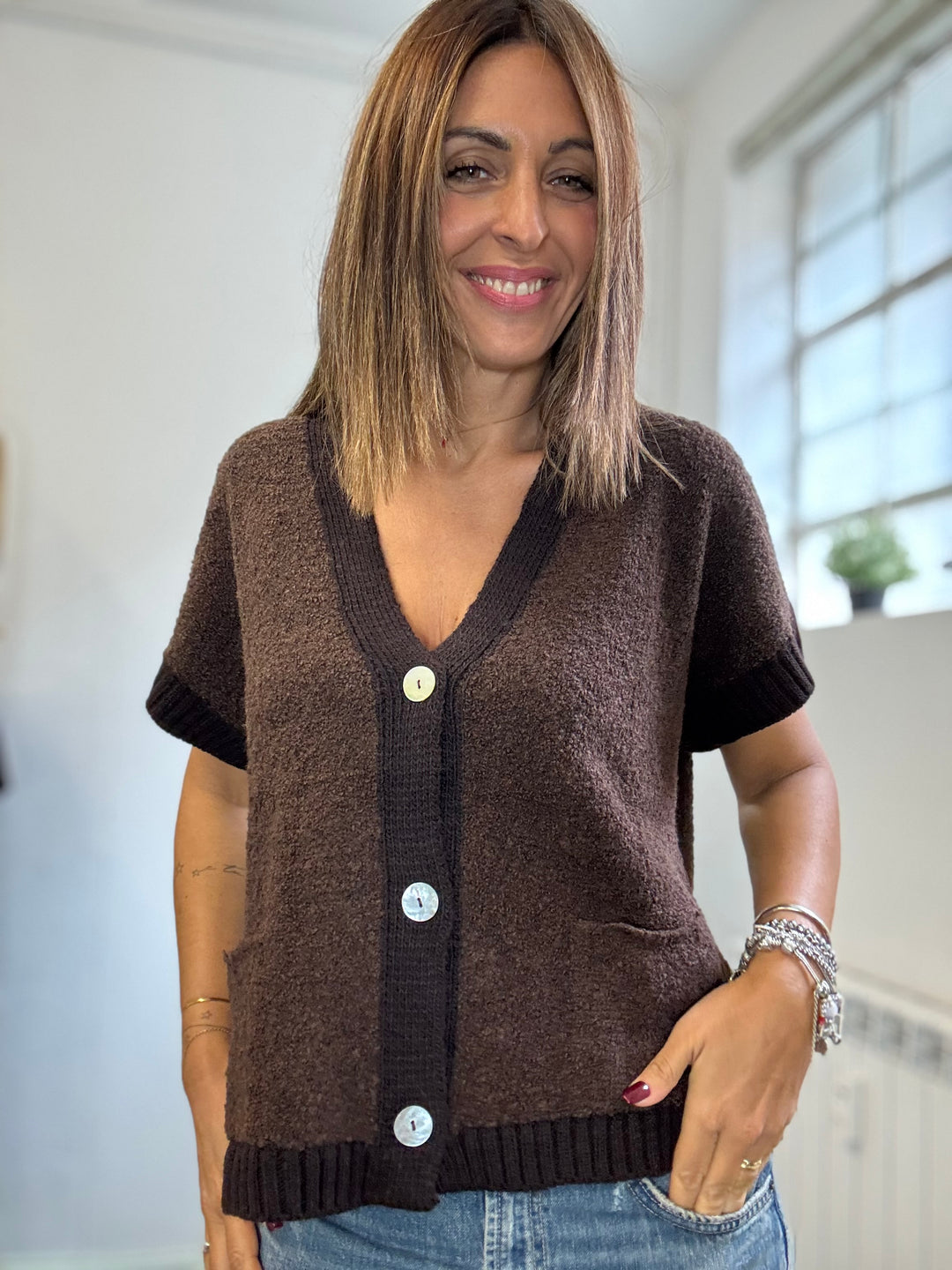 Il cardigan boucle