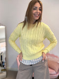 Pull in cotone con le trecce