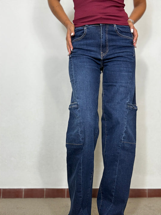 Jeans cargo woman