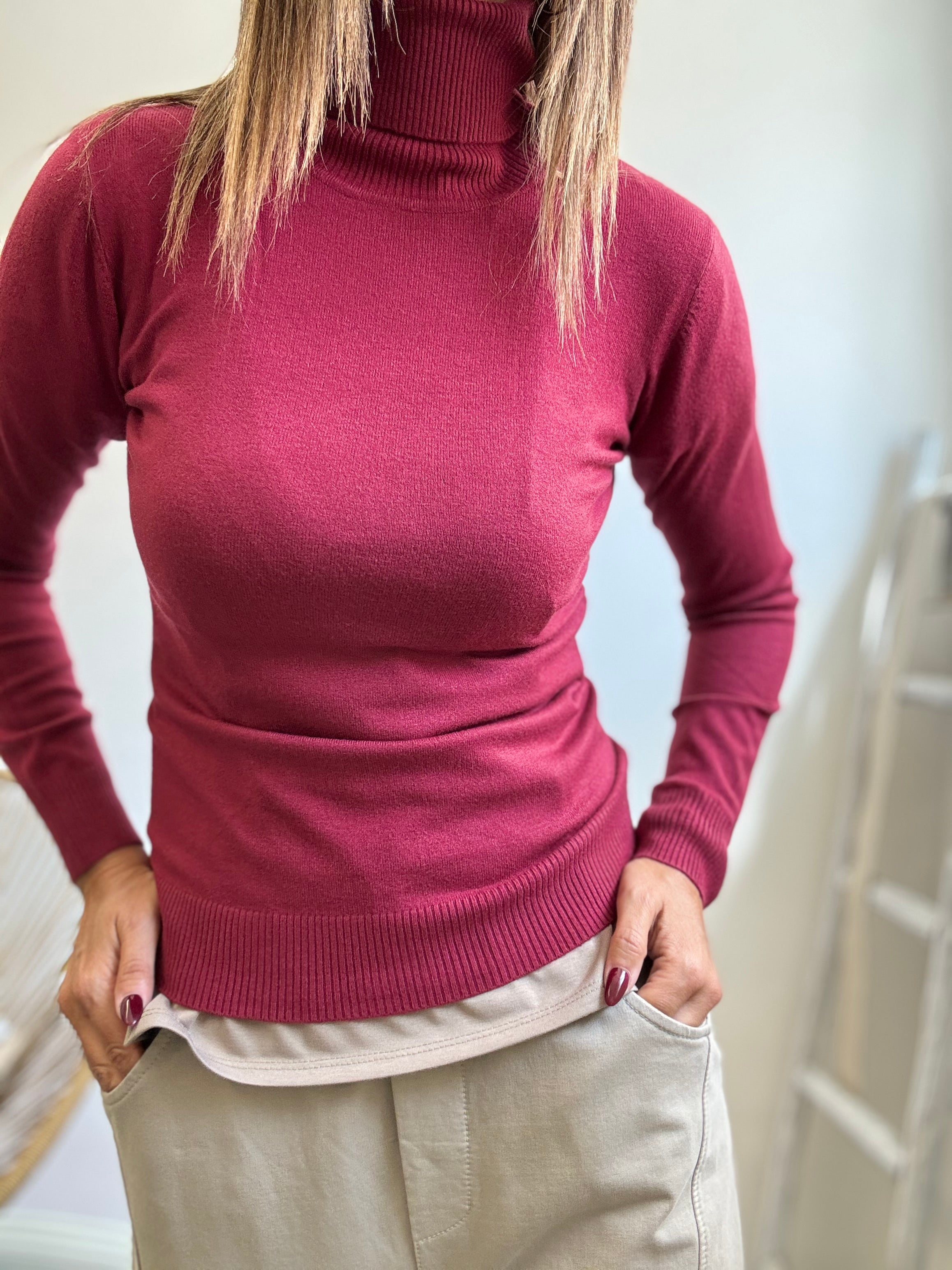 Il dolcevita leggero basico ( in 15 colori )