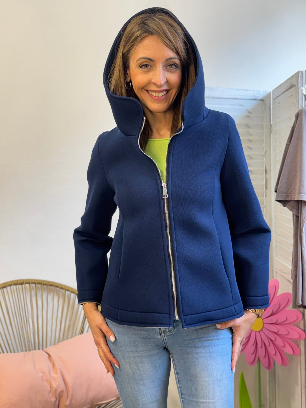 Il cappottino blu in neoprene