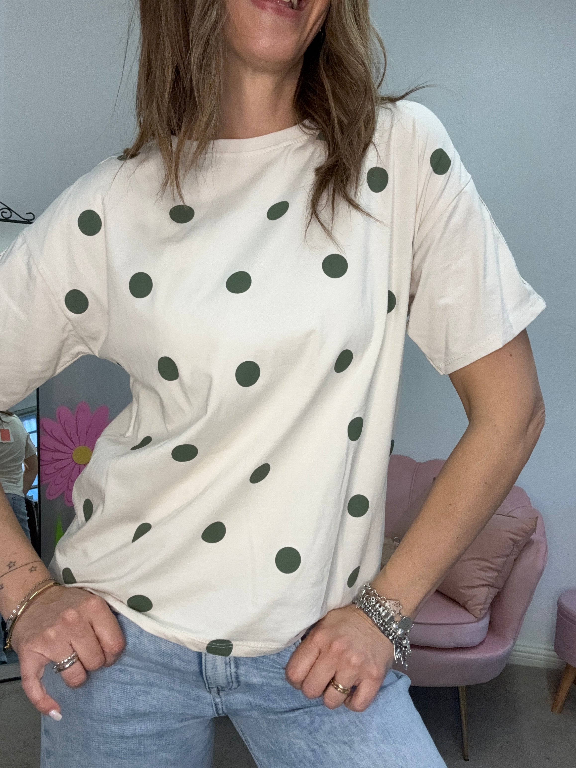 La t-shirt pois e righe