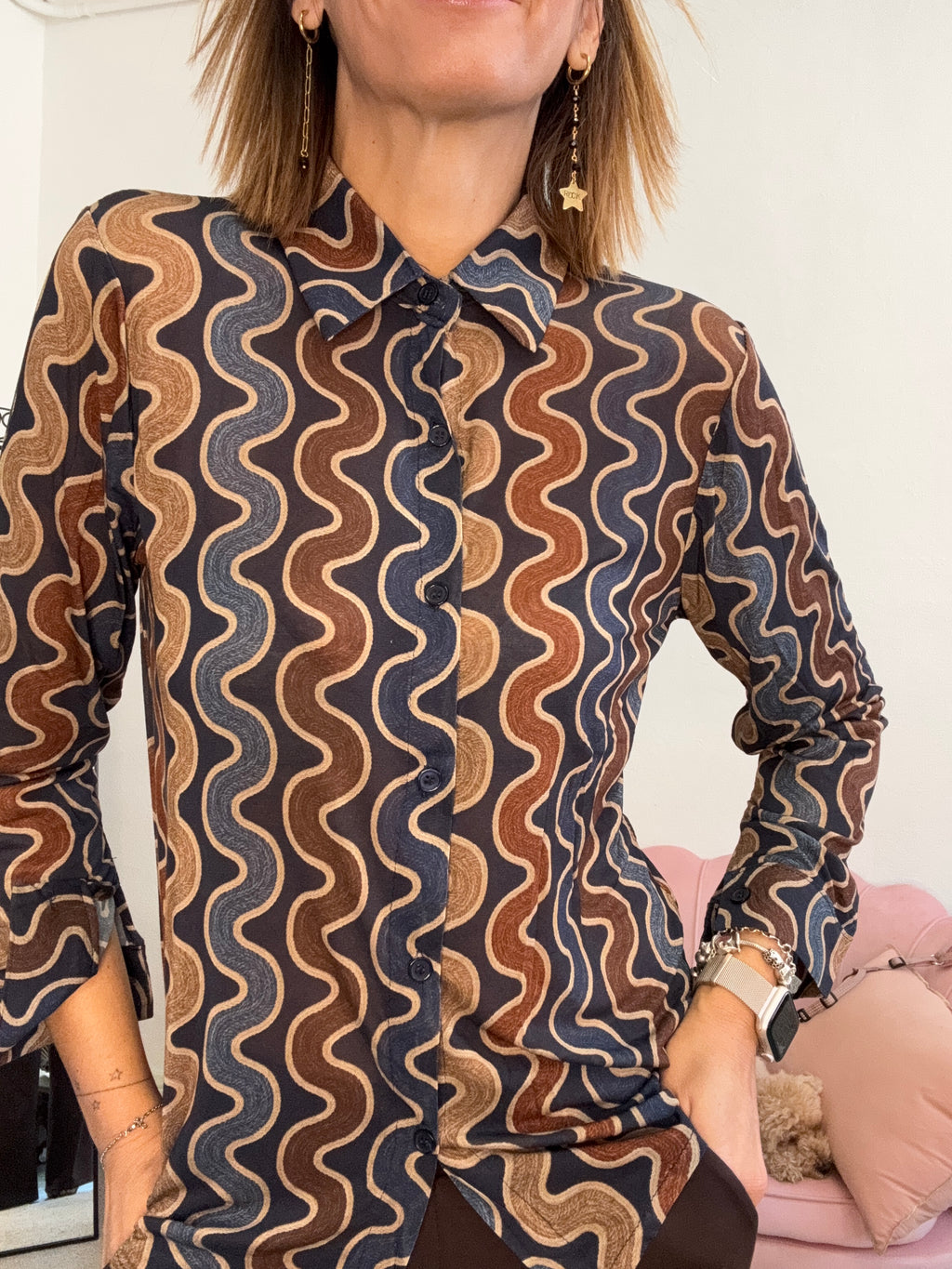 La cachemiretta camicia slide
