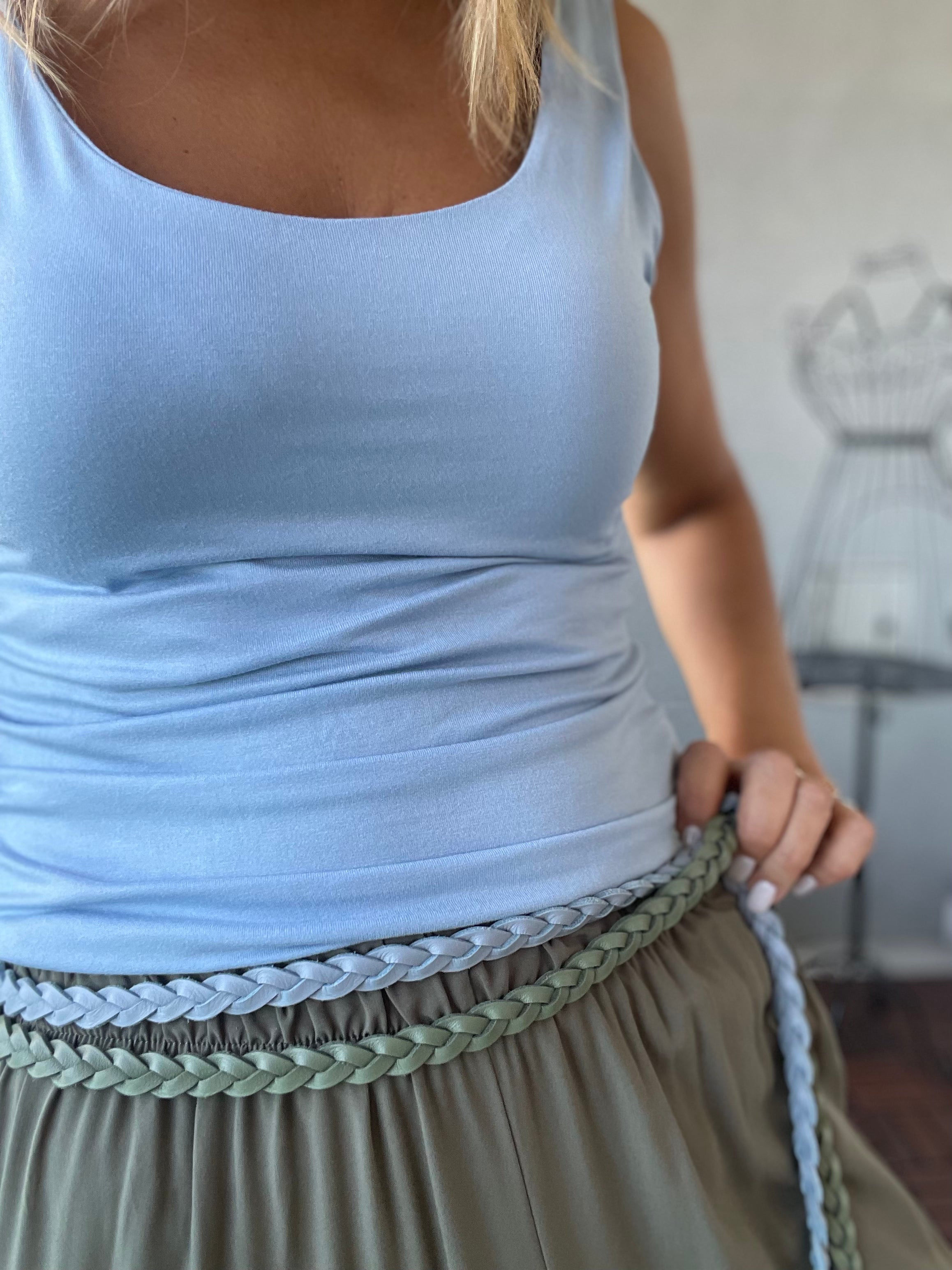 Cinturine di pelle intrecciate